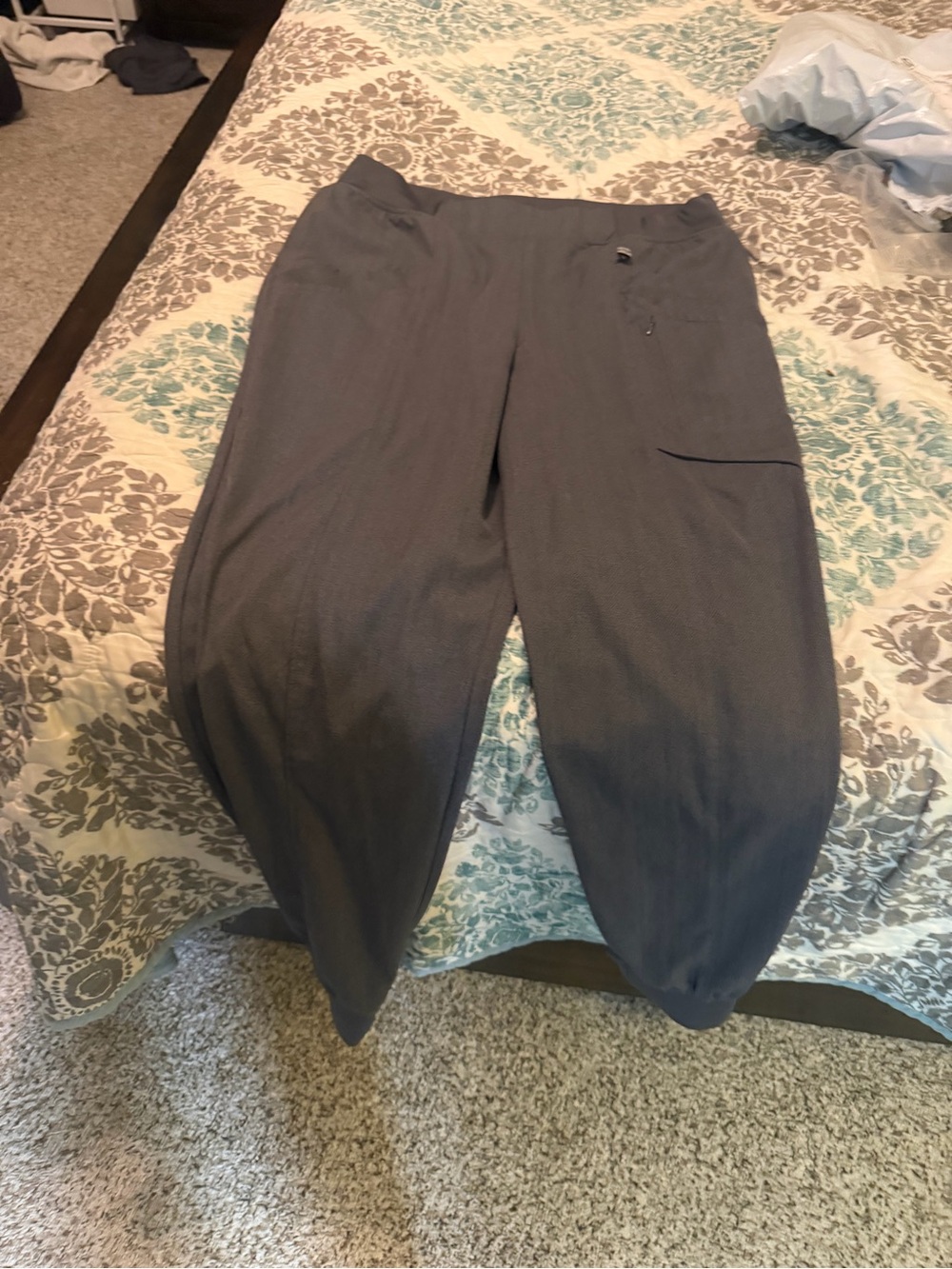 Cuddl Duds Women's Charcoal Gray Relaxed Drawstring Joggers